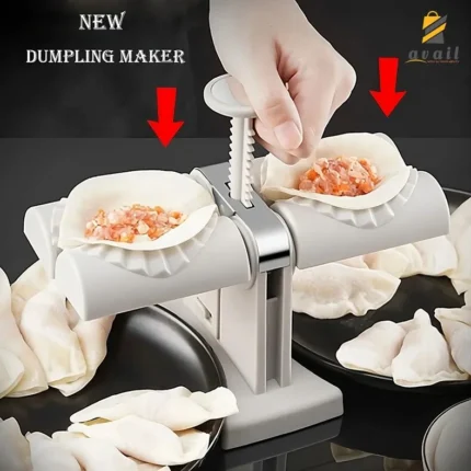 Fast Dumpling Maker 2 in 1, 2 dumpling molds with one tool, it only takes 1 second to form, make 2 dumplings at a time. Dumpling Maker - Pitha Maker -AvailBD-2